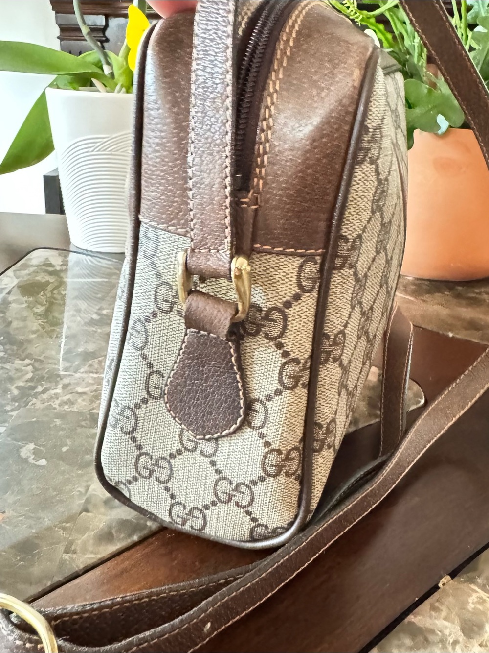 GUCCI Ophidia GG Coated Canvas with Sherryline Crossbody Camera bag - Picture 6 of 13